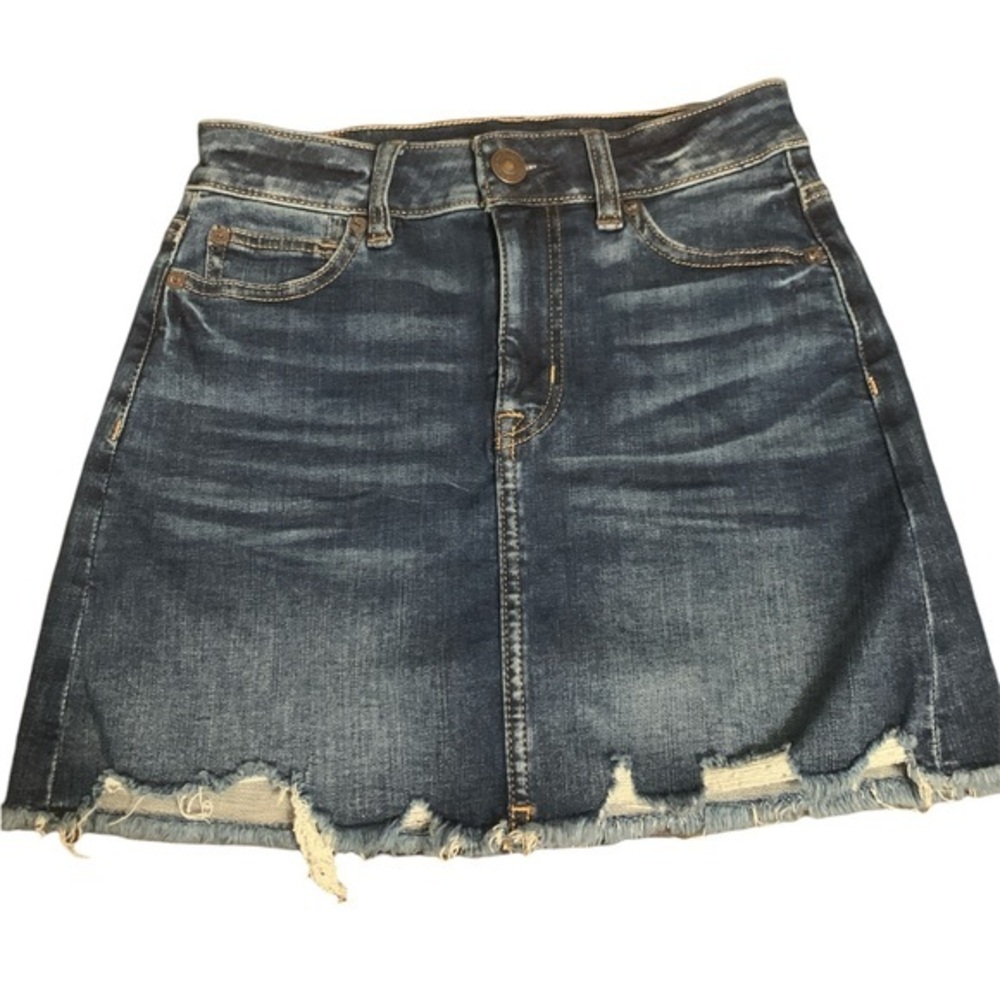 American Eagle Ladies Size 0 Denim High Rise Mini Skirt by Next Level Stretch